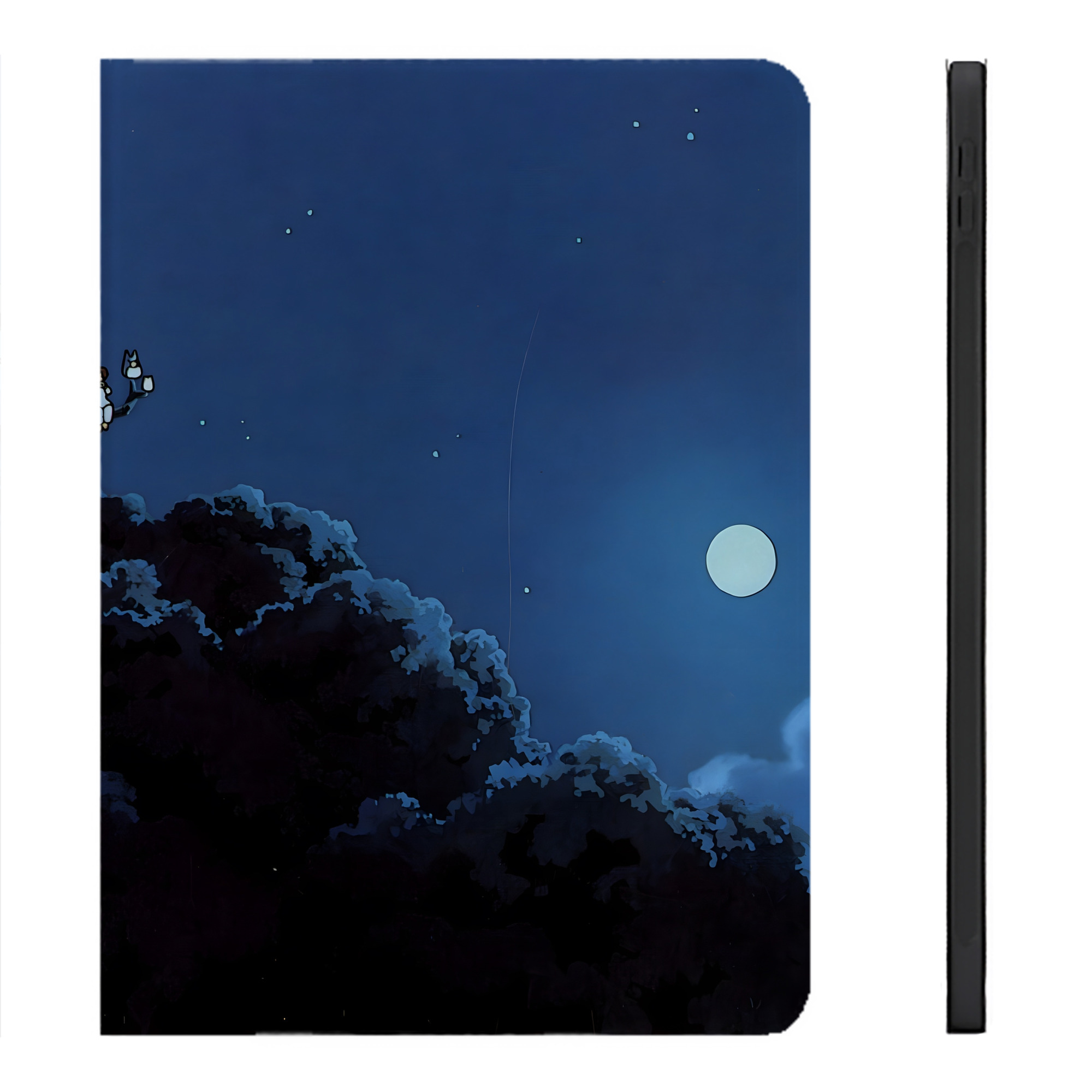 （画像用） となりのトトロ 草壁メイ 草壁サツキ My Neighbor Totoro Satsuki Kusakabe Mei Kusakabe IPadケース ペンホルダー付き ブックスタイルデザイン